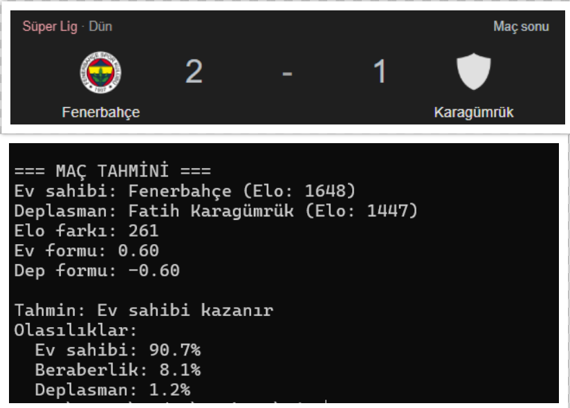 Yapay Zeka Destekli Maç Tahmin Uygulaması